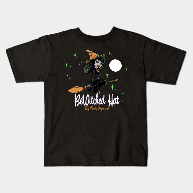 Bewitched Hat Kids T-Shirt by harebrained